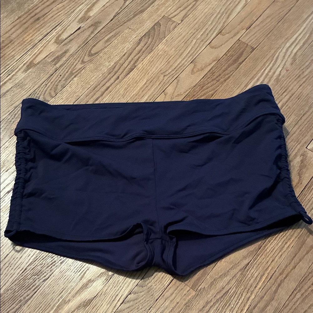 Athleta Women's Dark Blue Athletic Shorts with Cinch able Sides